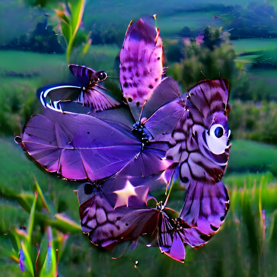 Purple Butterfly Sky